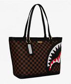 🔥🔥 Sprayground Checker Fade Tote Bag New Limited Edition Brown Large