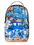 🔥🔥 Sprayground Smurfs Big Mural Backpack New Pitufos Bookbag Large School Bag