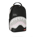 SHARK CENTRAL CREAM BLACK CHECK BACKPACK New Black Large Bookbag School Bag