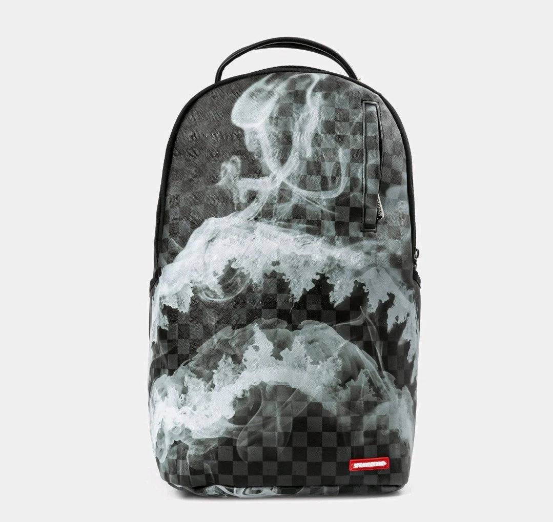 🔥Sprayground Daydream Smoke Check Backpack New Black Bookbag Large School Bag