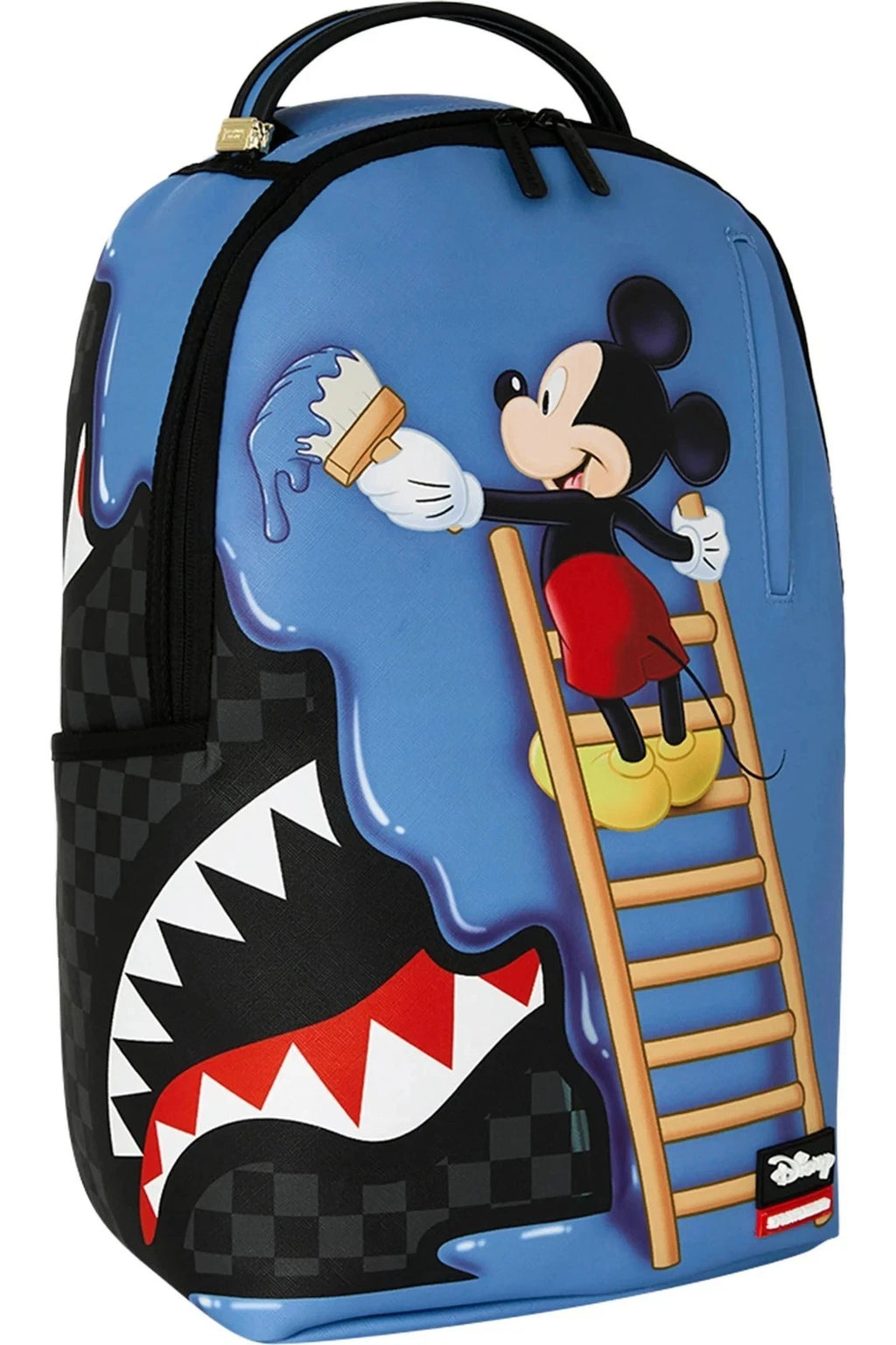 🔥🔥Sprayground x Disney Mickey Paint BackpackNew Black Bookbag Large School Bag