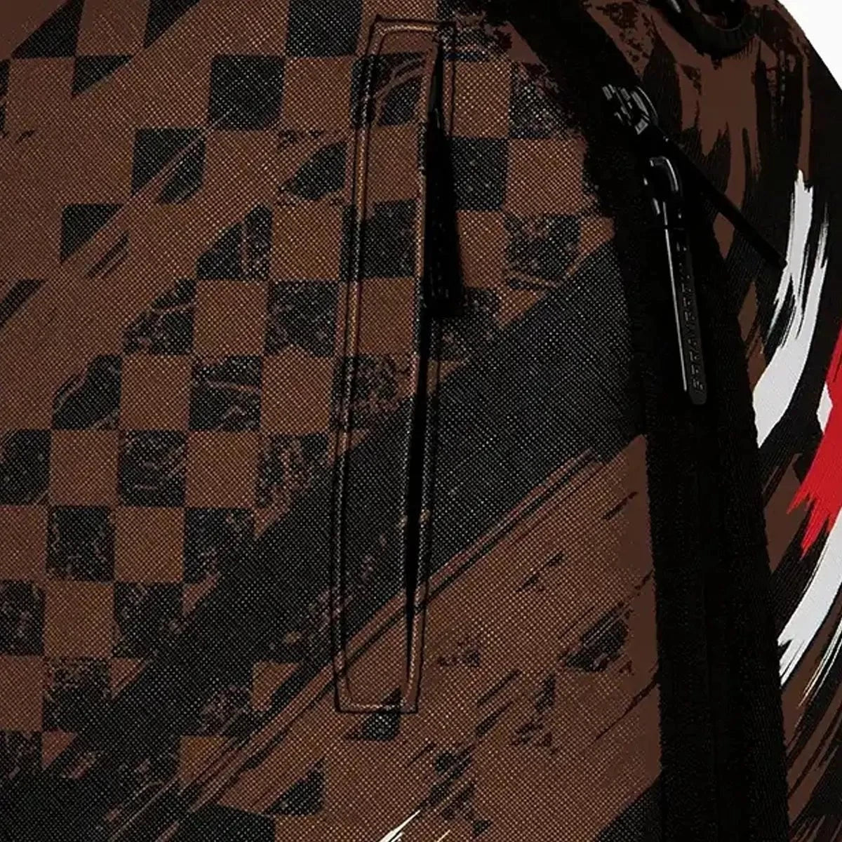 SPRAYGROUND LIMITED EDITION BACKPACK SMEARED GRUNGE SHARK BROWN BLACK SHARK NEW