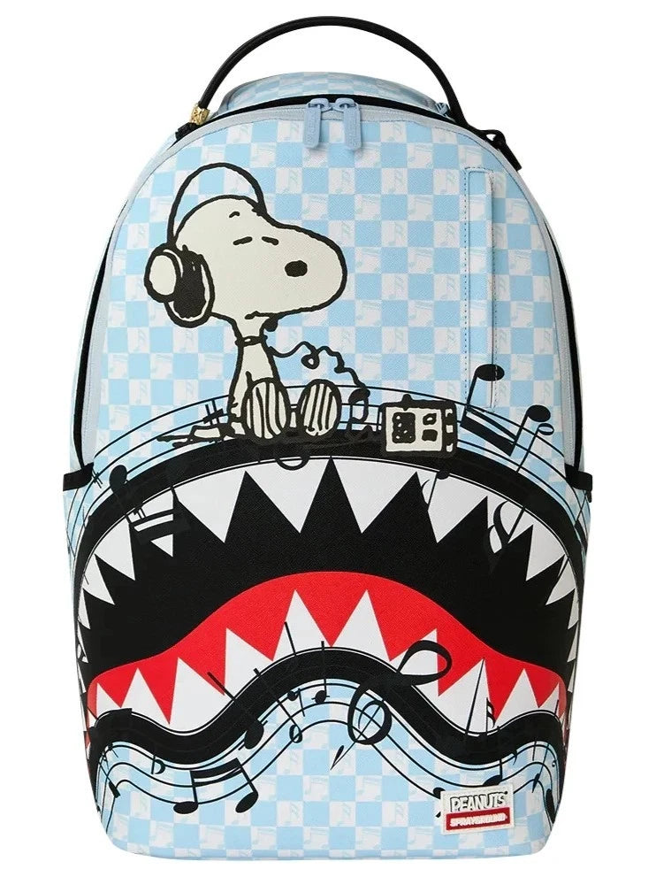 🔥🔥 Sprayground PEANUTS SNOOPY TUNED UP & TUNED OUT BACKPACKBlack Blue Bookbag