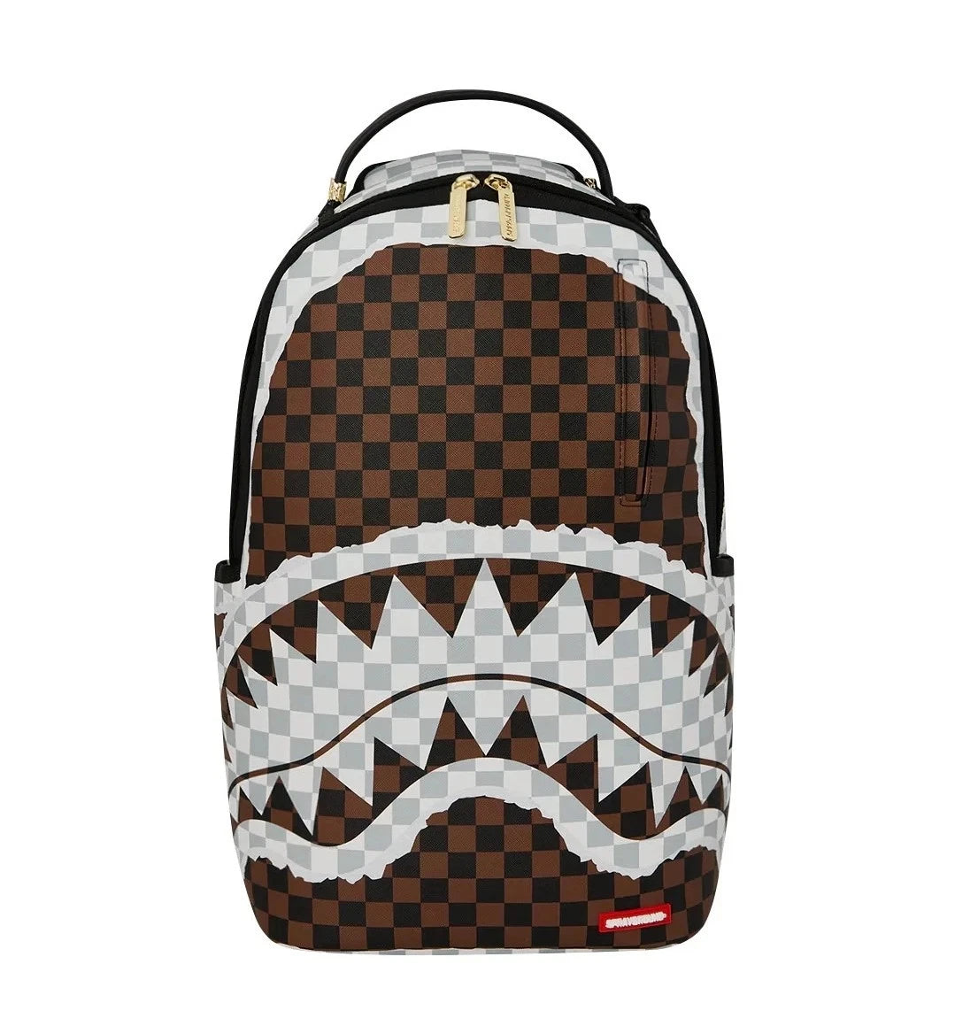 🔥🔥Sprayground Tear Away Checker DLXSV Backpack Black Bookbag Large School Bag