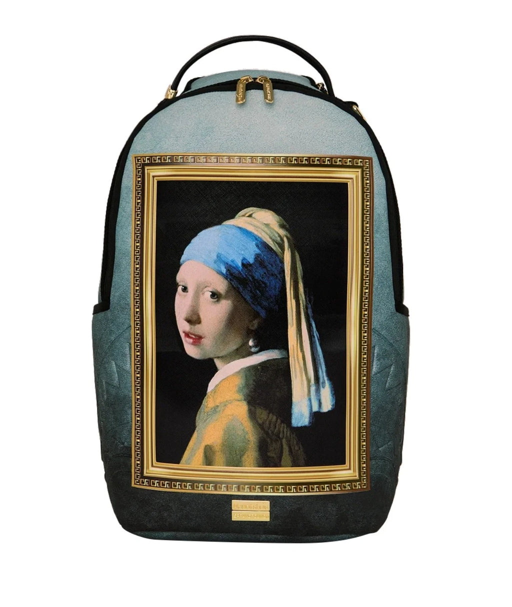 🔥🔥sprayground MAURITSHUIS MUSEUM 3D FRAME GIRL WITH A PEARLEARRING COLLAB