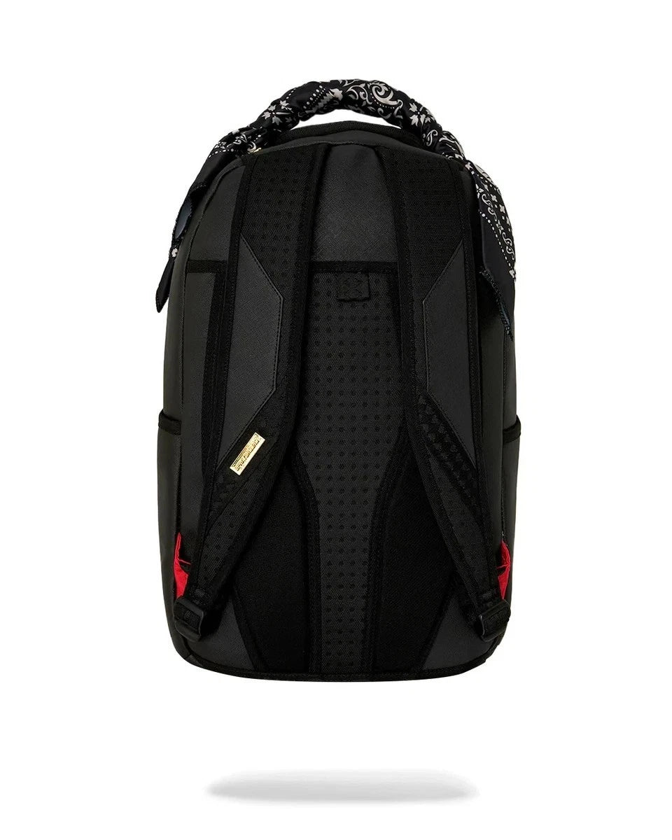🔥🔥 Sprayground TUPAC Bandana Handle Backpack New Black Bookbag School Kids Bag