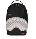 SHARK CENTRAL CREAM BLACK CHECK BACKPACK New Black Large Bookbag School Bag