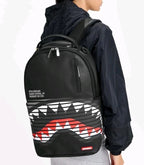 🔥🔥 Sprayground Central Wave Backpack New Black Bookbag Large School Bag