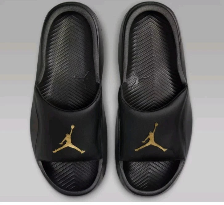 🔥🔥 Jordan Franchise Slides Men's Comfort, Black/MetallicGold HF3263-007