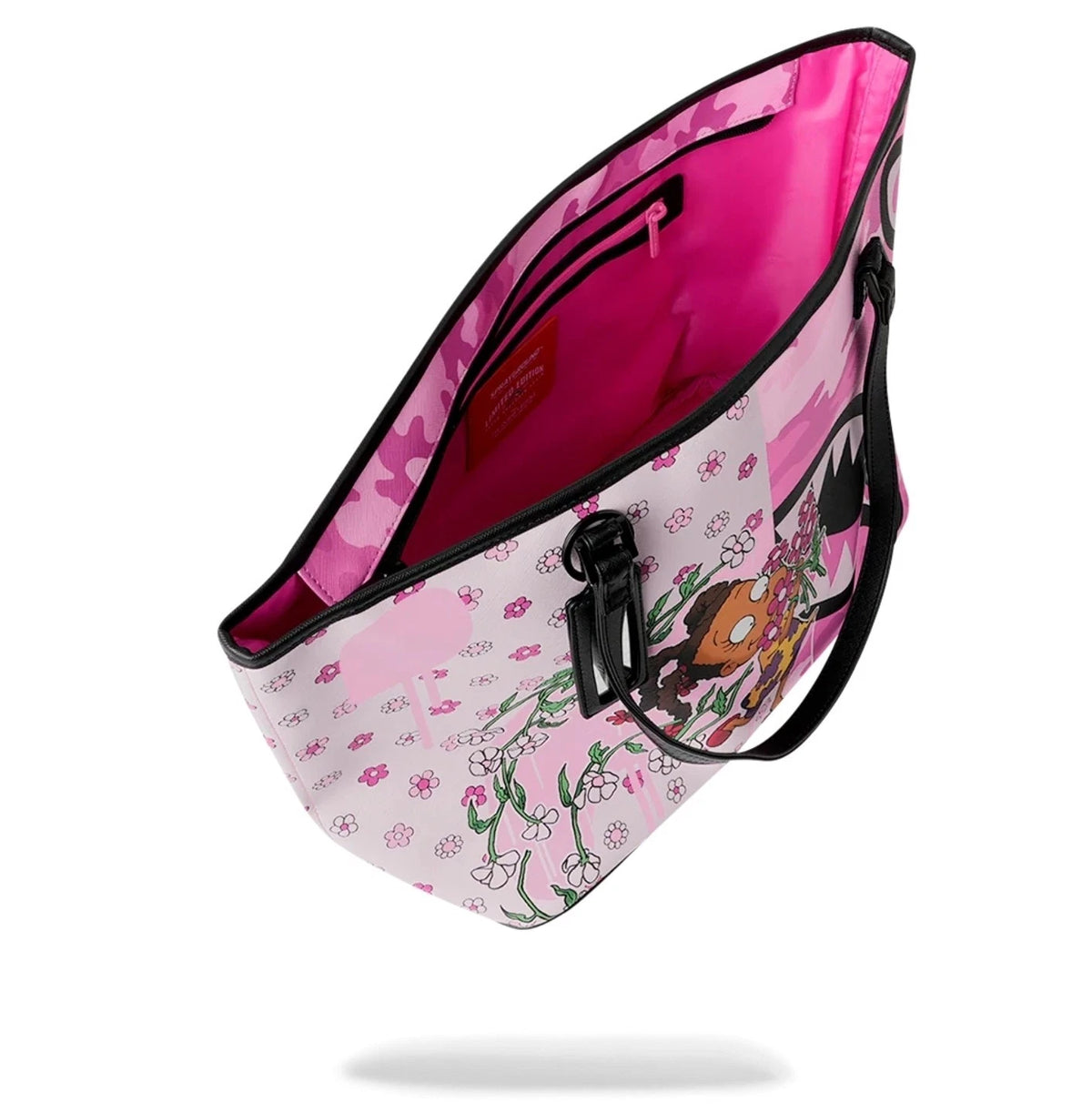 🔥🔥Sprayground Rugrats Susie Flowers Tote Bag New Pink Large Shoulder TravelBag