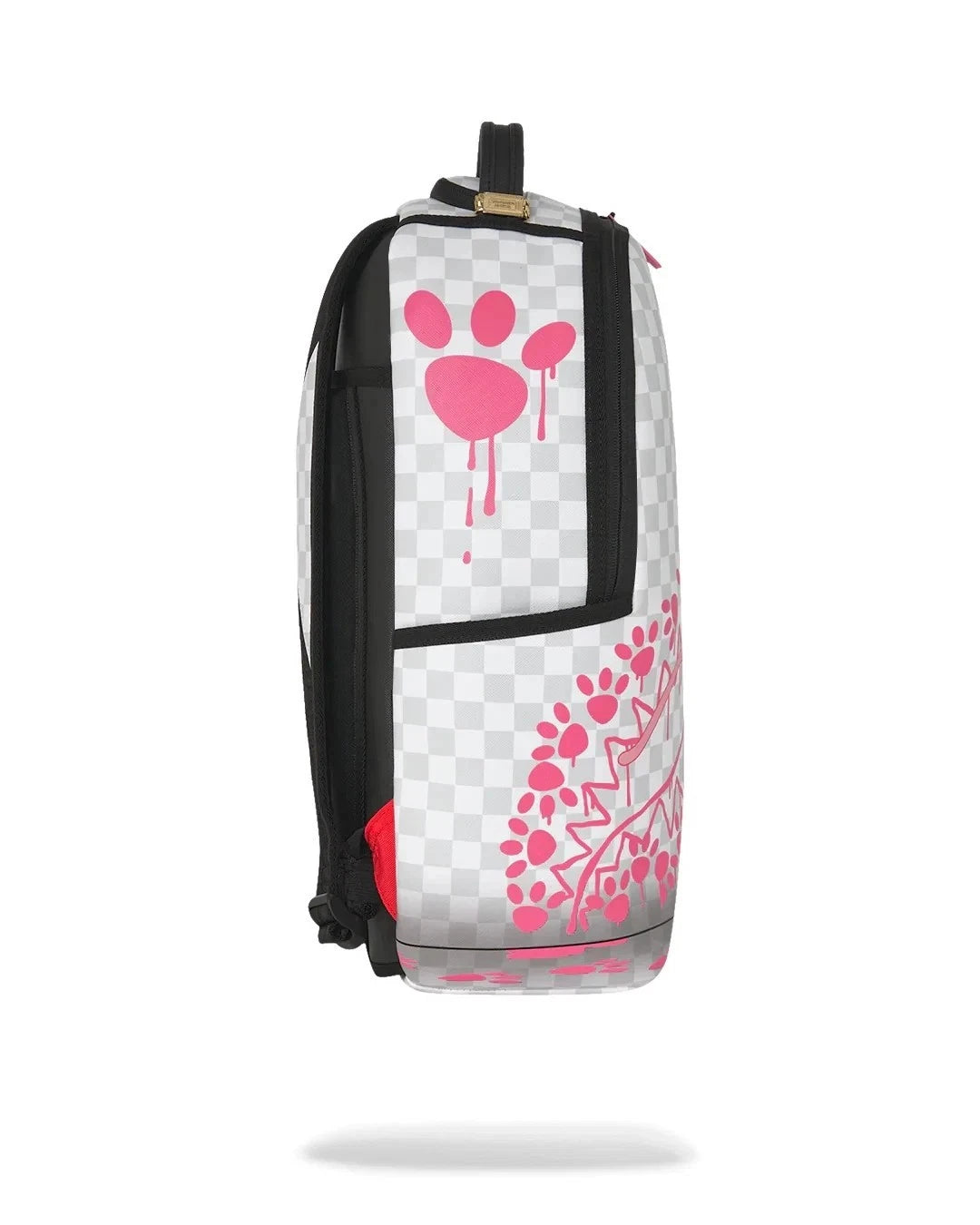 🔥🔥 Sprayground Pink Panther Paw Prints Check Backpack Bookbag School Bag