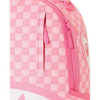 🔥🔥 Sprayground Pink Check Faces Backpack New Bookbag Large School Travel Bag