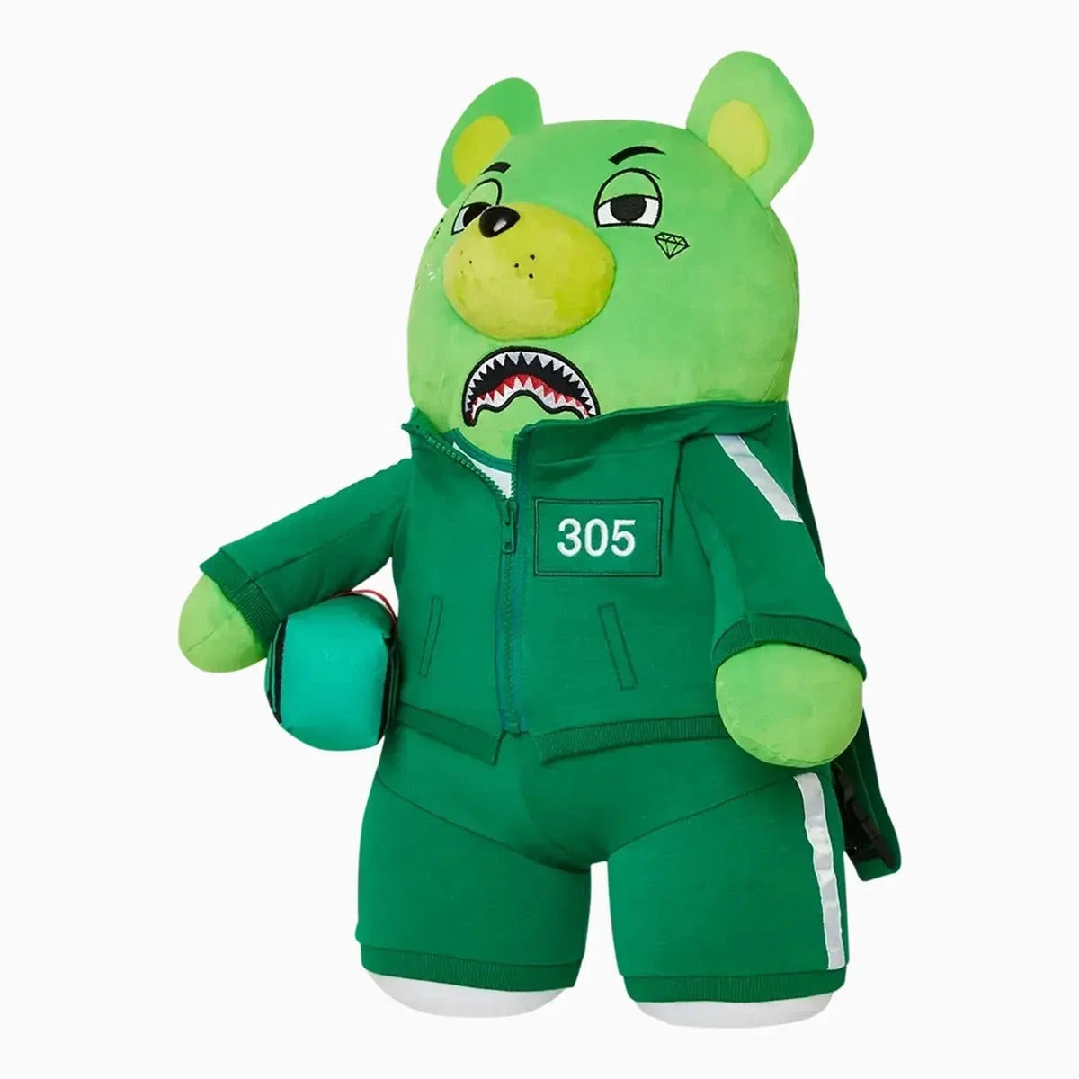 Sprayground Squid Game Contestant Money Bear Backpack🔥New Green Teddy Bear Bag