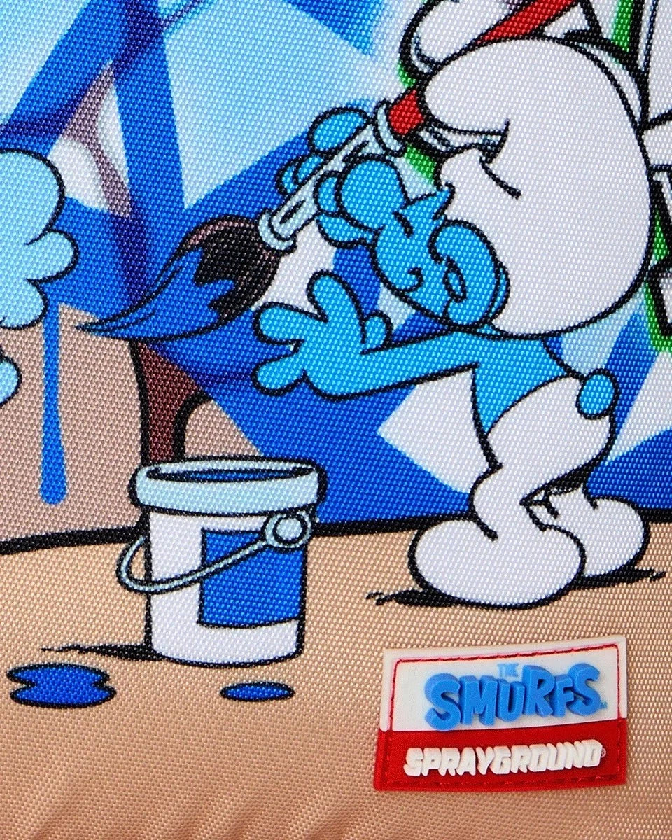 🔥🔥 Sprayground Smurfs Big Mural Backpack New Pitufos Bookbag Large School Bag