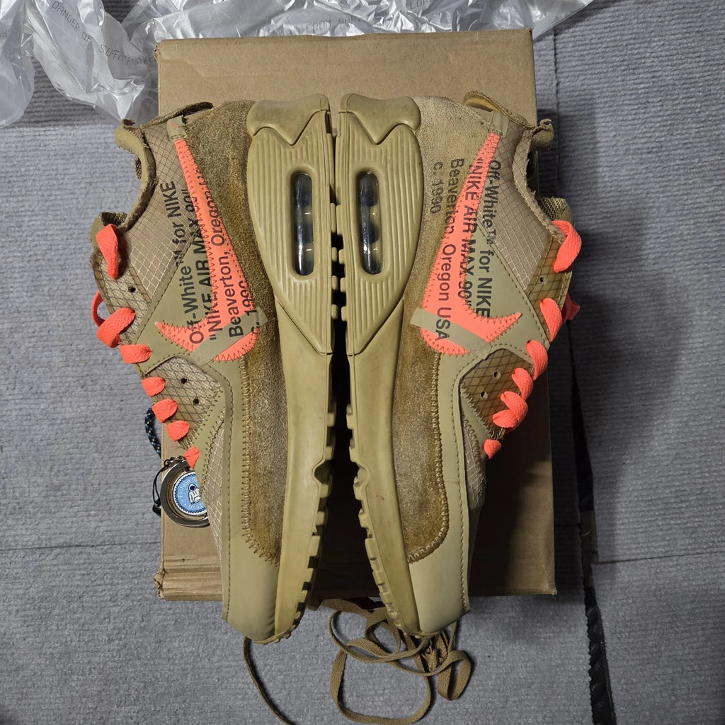 Size 8.5 - Nike Air Max 90 x OFF-WHITE Desert Ore