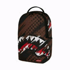 SPRAYGROUND LIMITED EDITION BACKPACK SMEARED GRUNGE SHARK BROWN BLACK SHARK NEW