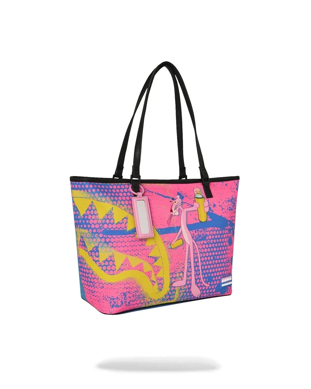 🔥🔥 Sprayground Pink Panther ART HEIST ToteNew Black Travel Large Shoulder Bag