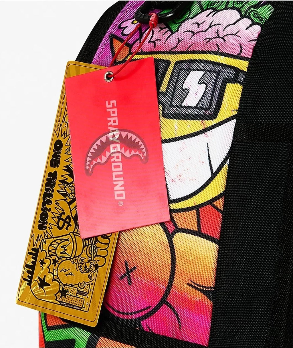 🔥🔥 Sprayground Miami Doodle Daydream Backpack New Black Bookbag School Bag 💥