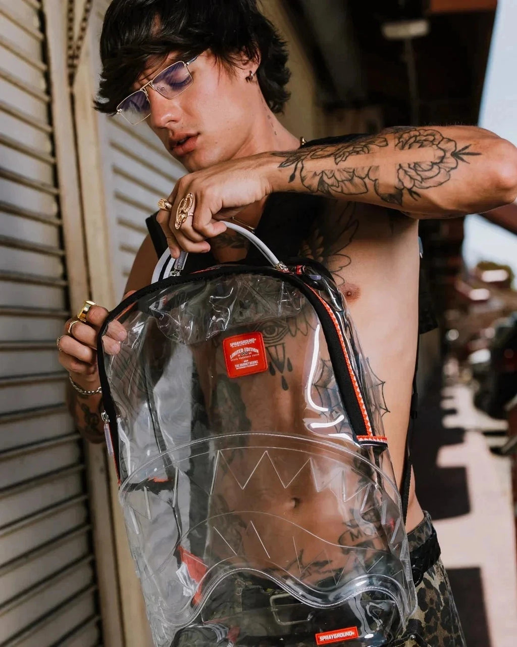 🔥🔥 FULLY CLEAR EMBOSSED BOSS BACKPACK 💥💥💥
