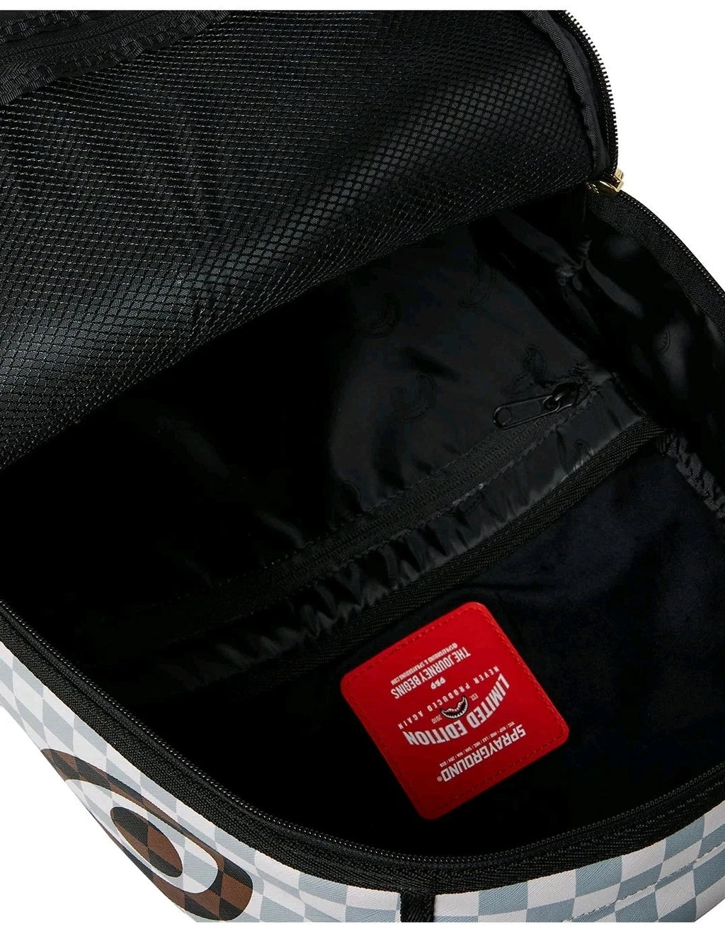 🔥🔥Sprayground Tear Away Checker DLXSV Backpack Black Bookbag Large School Bag