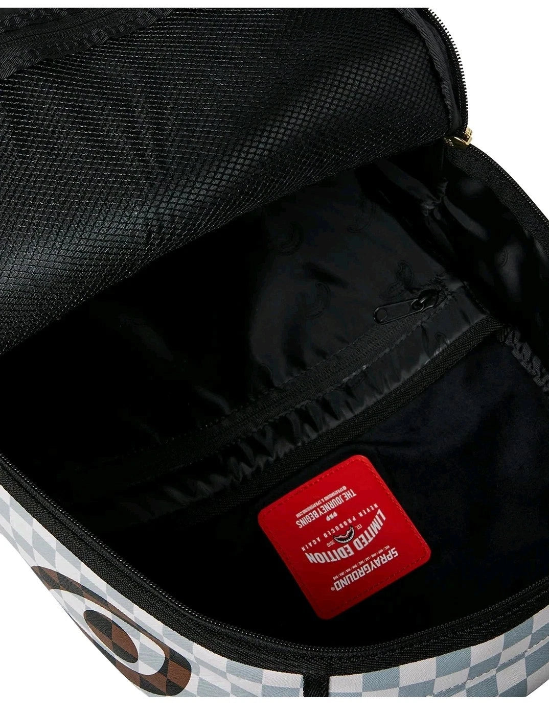 🔥🔥Sprayground Tear Away Checker DLXSV Backpack Black Bookbag Large School Bag