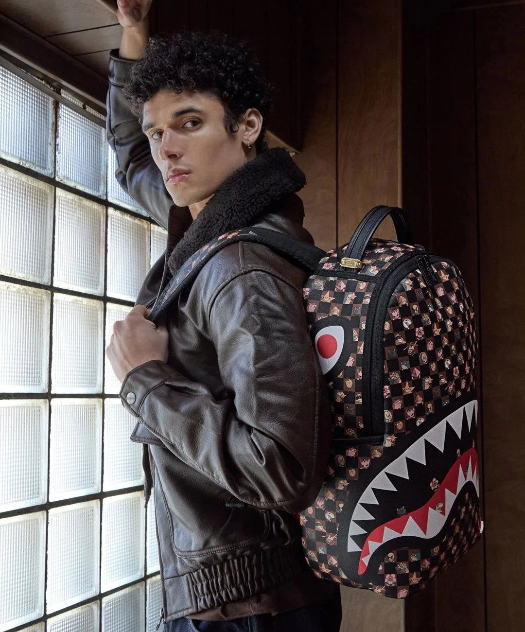 Sprayground King Characters Remix Backpack🔥New Check Bookbag Large School Bag