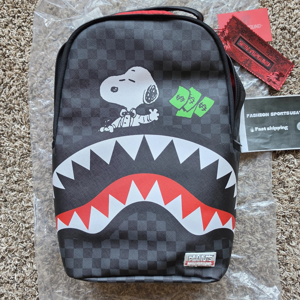 🔥🔥 Sprayground x Snoopy Shark Rich Backpack BRAND NEW