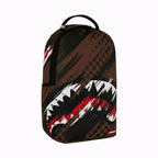 SPRAYGROUND LIMITED EDITION BACKPACK SMEARED GRUNGE SHARK BROWN BLACK SHARK NEW