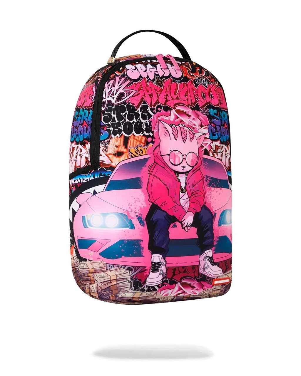 🔥🔥 Sprayground Kitty Cash Whatever Backpack New Black Bookbag Large School Bag
