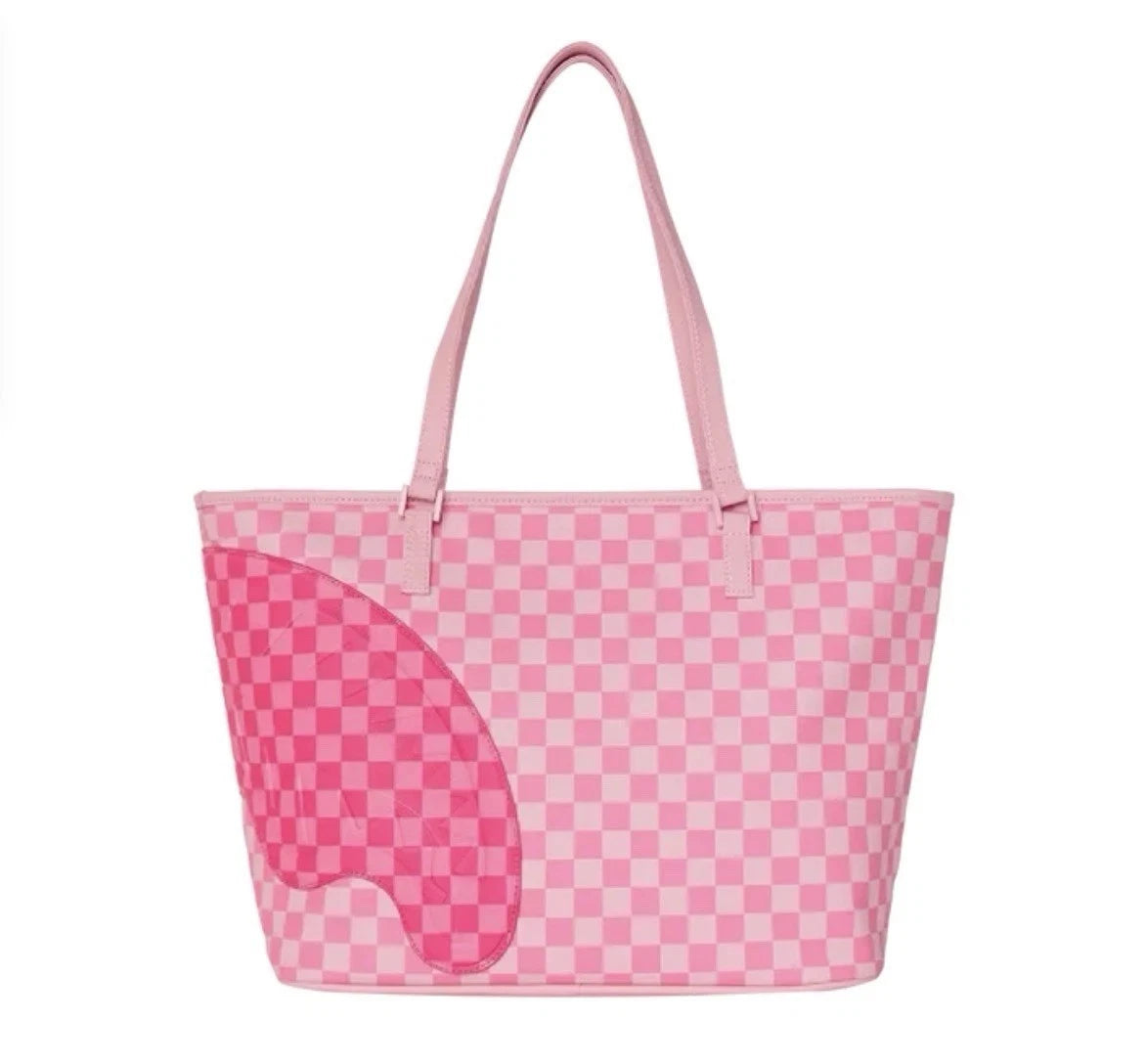 🔥🔥🔥🔥 Pink Sharks In Paris Patch Tote Bag SPRAYGROUND