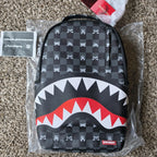 🔥 Sprayground Peeking Characters Backpack New Black Check Bookbag School Bag