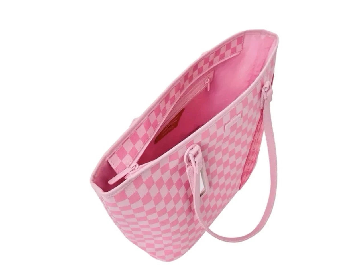 🔥🔥🔥🔥 Pink Sharks In Paris Patch Tote Bag SPRAYGROUND
