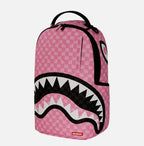 Sprayground Pink And Black Drip Check DLXSV Backpack