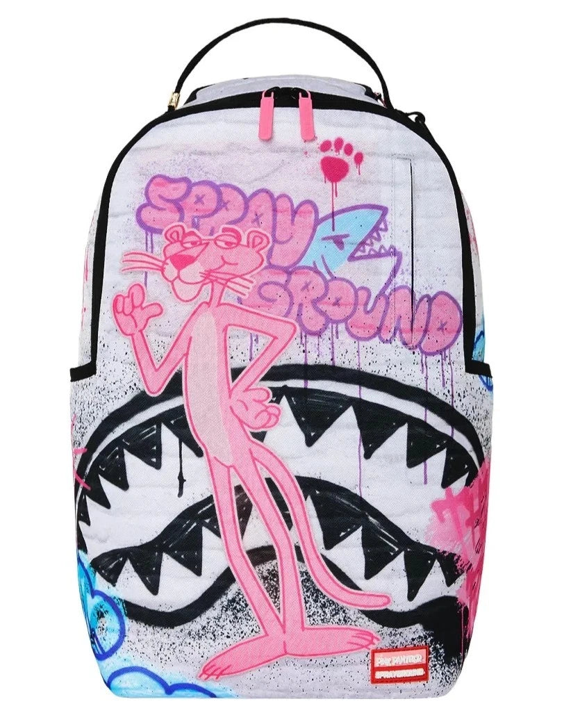 🔥🔥Sprayground Pink Panther HEIST MURAL Backpack Bookbag Large School Bag