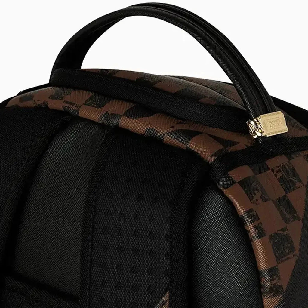 SPRAYGROUND LIMITED EDITION BACKPACK SMEARED GRUNGE SHARK BROWN BLACK SHARK NEW
