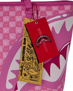 🔥🔥 Sprayground Pink New Check Faces Tote - Pink & White