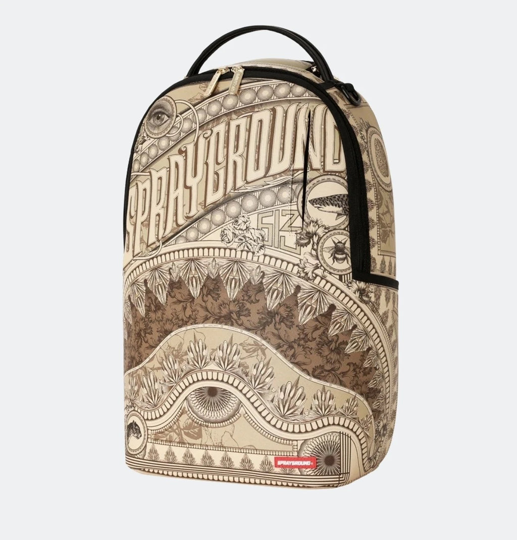 🔥🔥 Sprayground THAT OLD MONEY Backpack New Black Large Bookbag