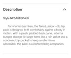 🔥🔥 THE NORTH FACE Terra Lumbar Hiking Hip Pack | 3 Liter NF0A81EO4JK