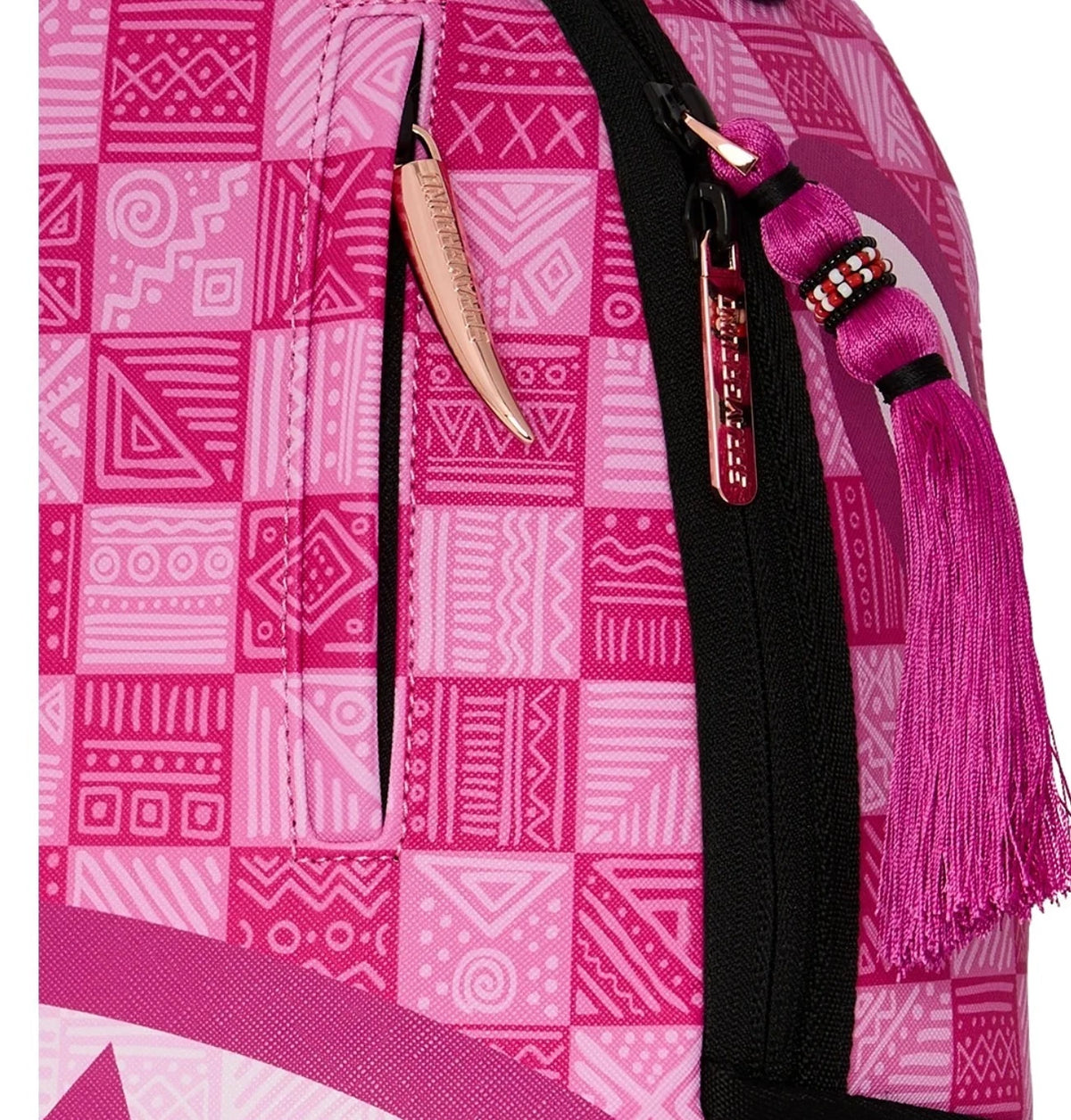 🔥🔥 Sprayground AI Pink Check Backpack New Black Bookbag Large School Bag