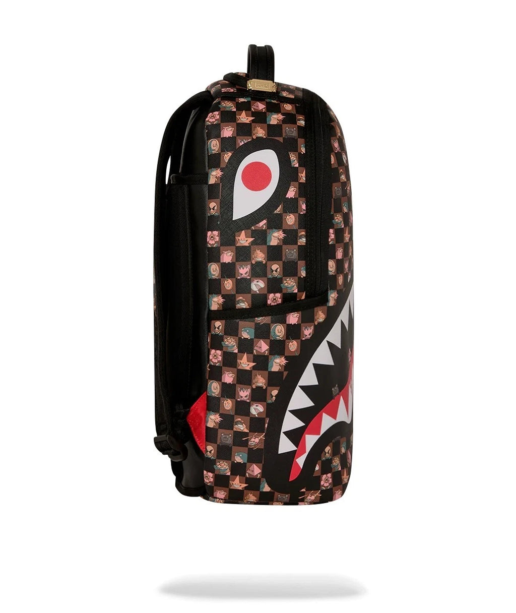 Sprayground King Characters Remix Backpack🔥New Check Bookbag Large School Bag