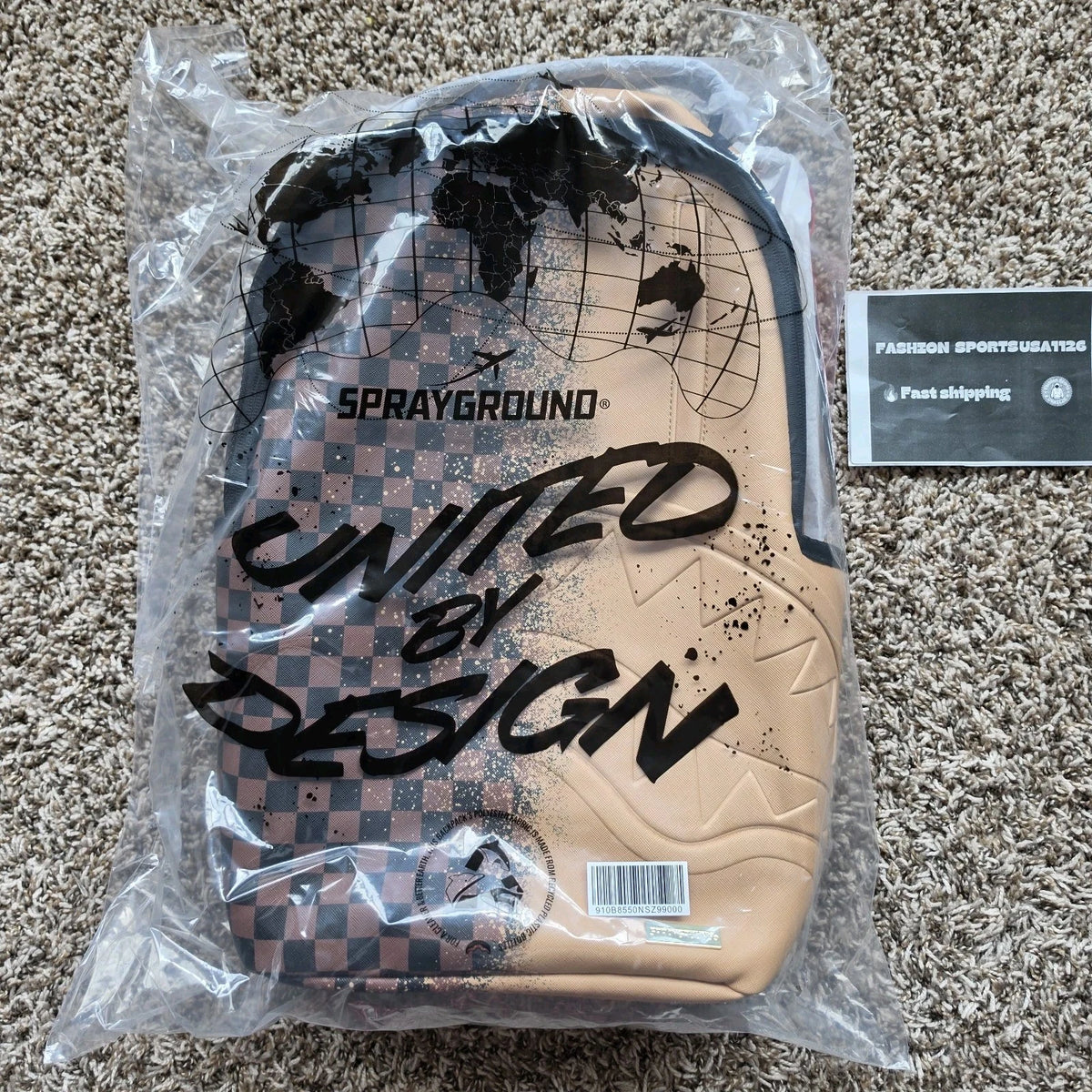 🔥 Sprayground Coastal Voyage DLXR Backpack New Black Bookbag Large School Bag