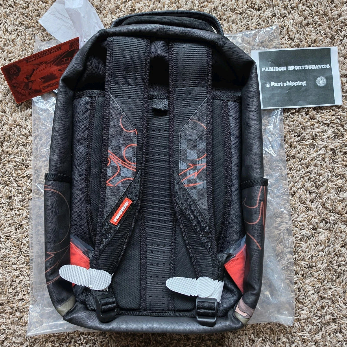 Sprayground Subway Vandals DLXR Backpack New Black Bookbag Large School Bag