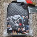 Sprayground Subway Vandals DLXR Backpack New Black Bookbag Large School Bag