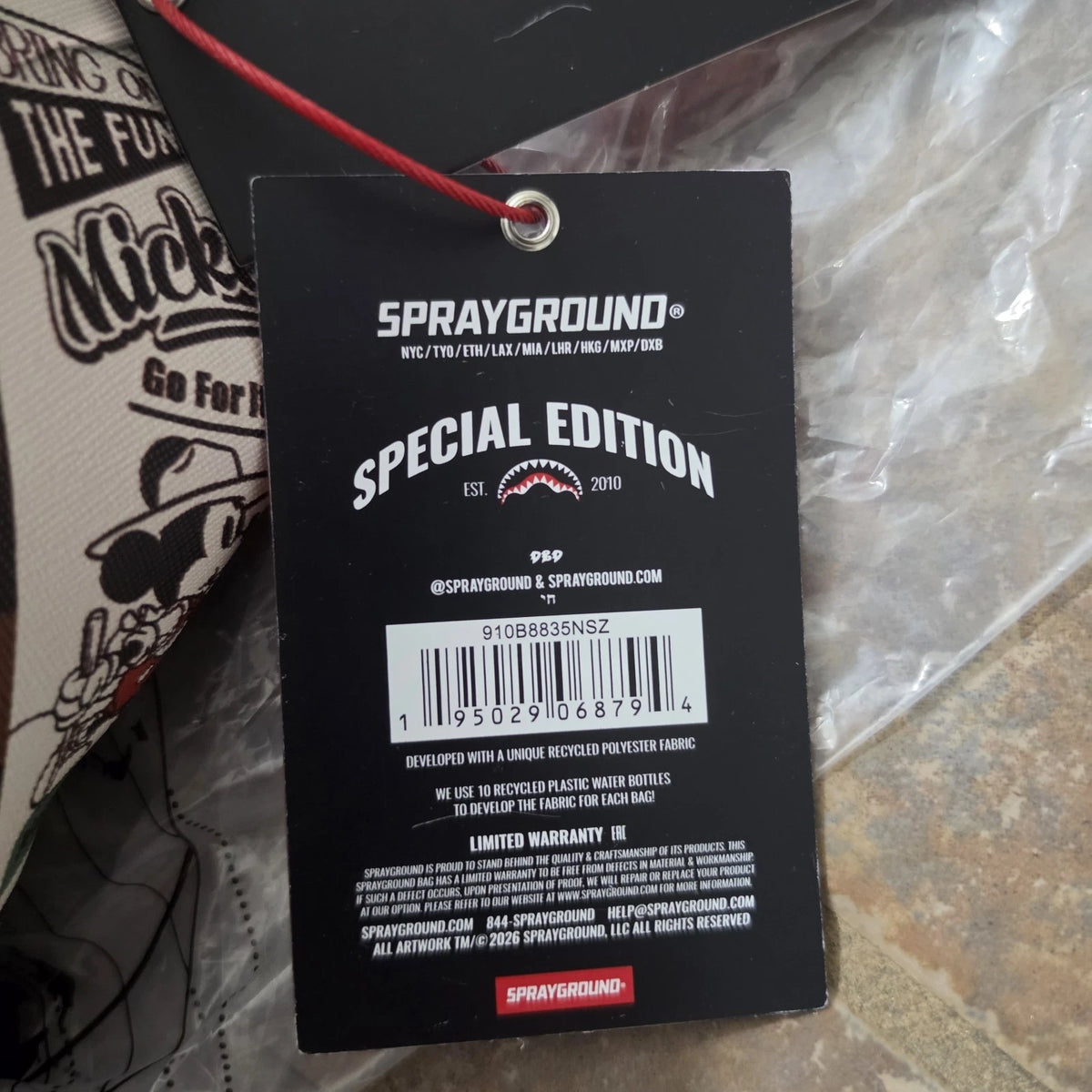 Sprayground Mickey Mouse Global Mogul Backpack NEW