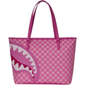 🔥🔥 Sprayground Pink New Check Faces Tote - Pink & White