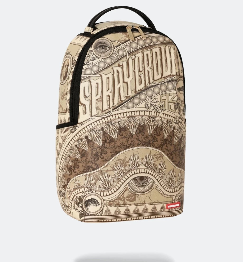 🔥🔥 Sprayground THAT OLD MONEY Backpack New Black Large Bookbag