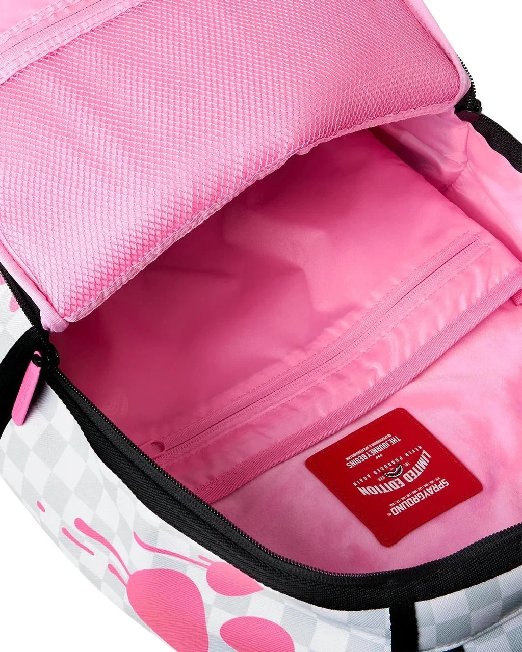 🔥🔥 Sprayground Pink Panther Paw Prints Check Backpack Bookbag School Bag