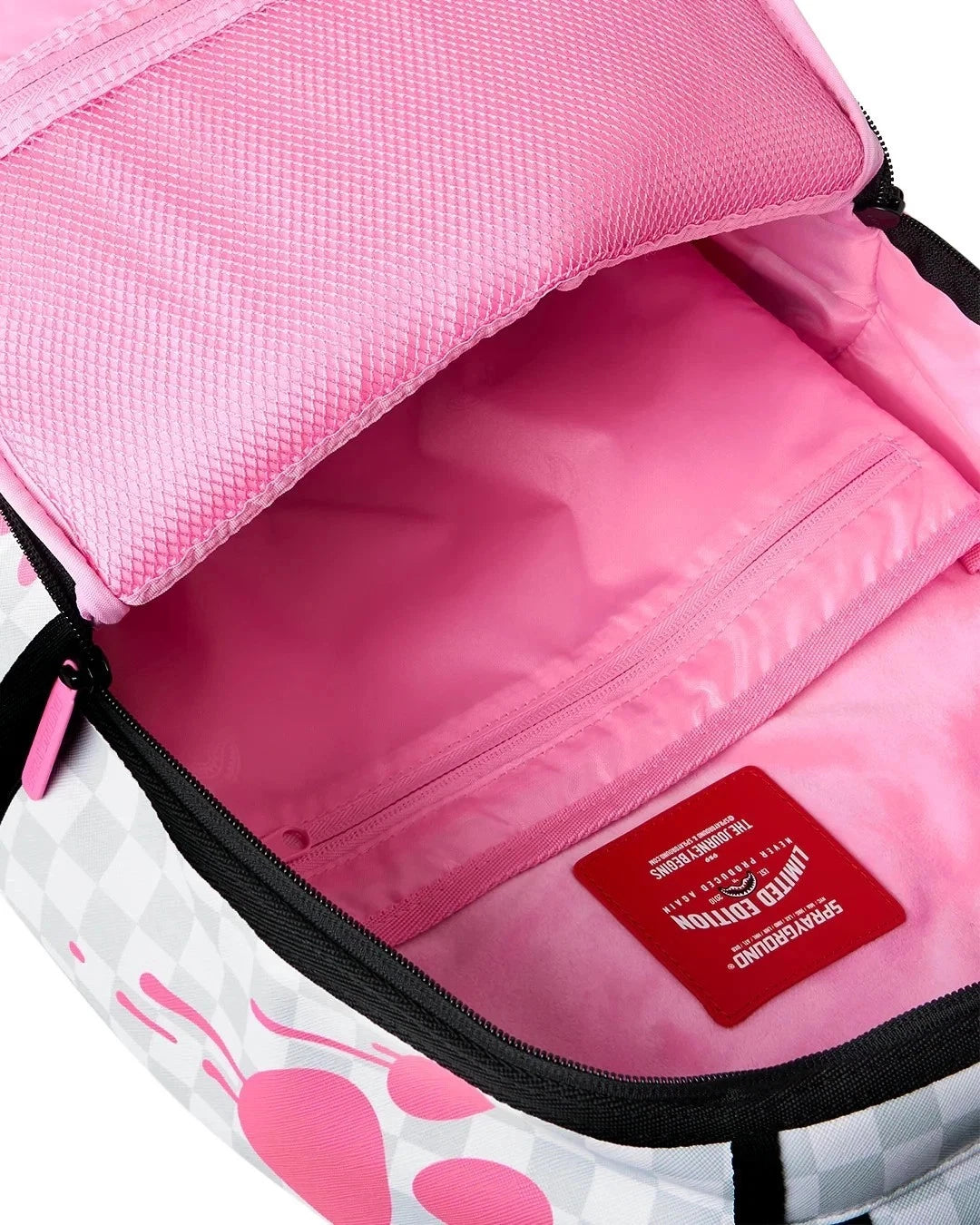 🔥🔥 Sprayground Pink Panther Paw Prints Check Backpack Bookbag School Bag