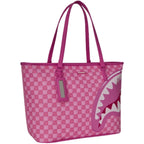🔥🔥 Sprayground Pink New Check Faces Tote - Pink & White