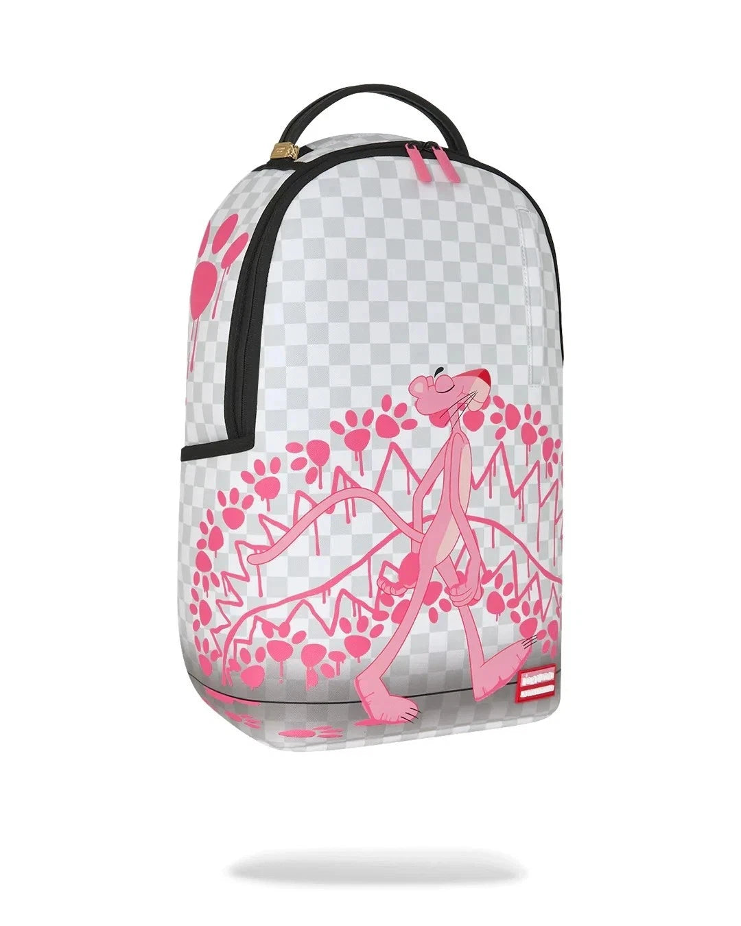 🔥🔥 Sprayground Pink Panther Paw Prints Check Backpack Bookbag School Bag
